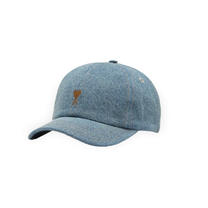 Ami Paris Tabacco Ami De Coeur Embroidery Cap
