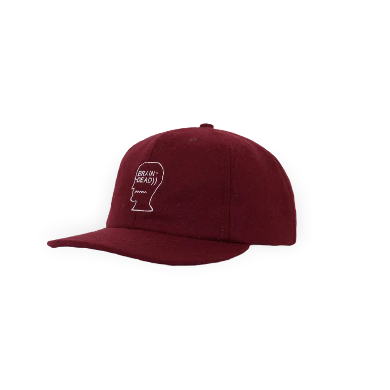 Brain Dead Flannel Classic Logohead 6 Panel Hat