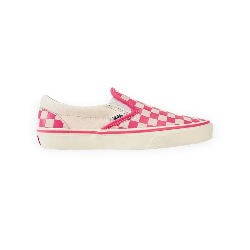 Vans Classic Slip-On Checkerboard Pink True White