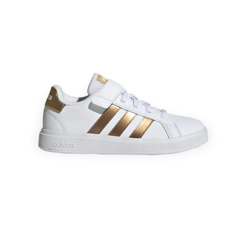 adidas Zapatilla Grand Court Sustainable Lifestyle Court Elastic Lace and Top Strap