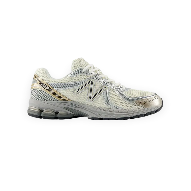 New Balance 860v2 Blanco Plata Dorado