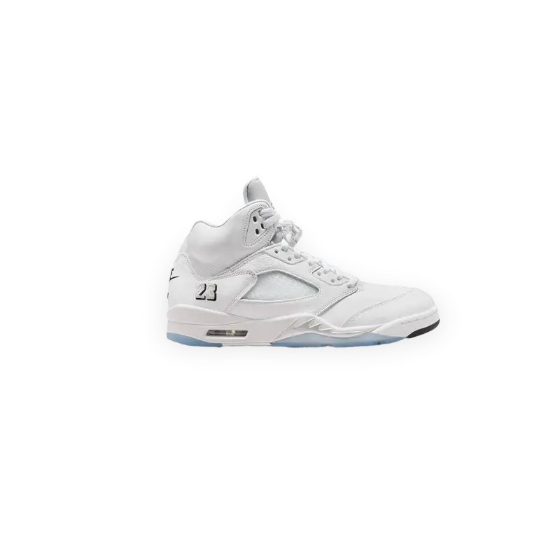 Nike Air Jordan 5 Retro White Black Metallic Silver
