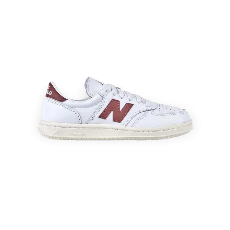 New Balance T500 White Burgundy