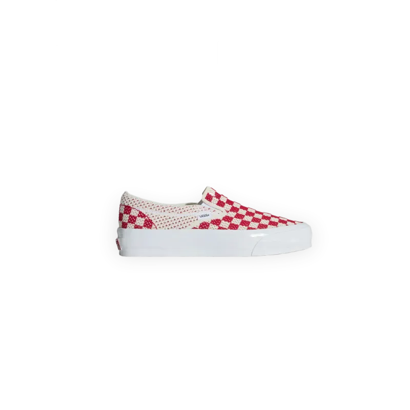 Vans LX Classic Slip-On 98 EK Checkerboard Red/Marshmallow