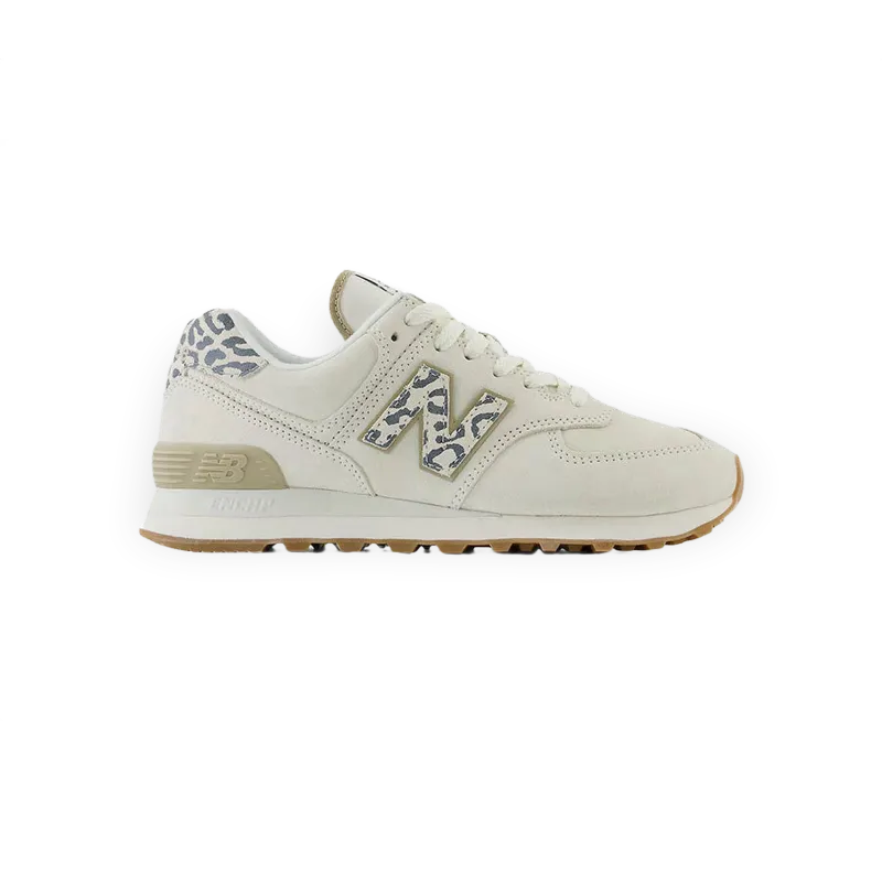 New Balance Wl574v2 Gris Oscuro Animal Print