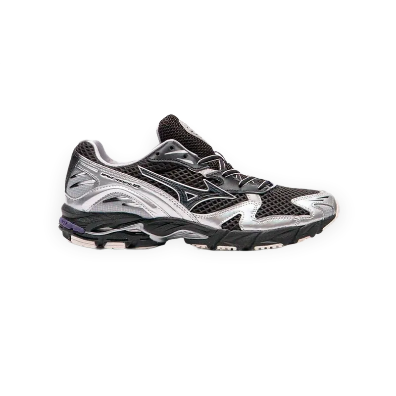 Mizuno Wave Rider 10 Black Black Sand Purple Haze