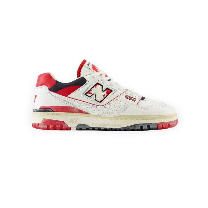 New Balance 550 Sea Salt White Red