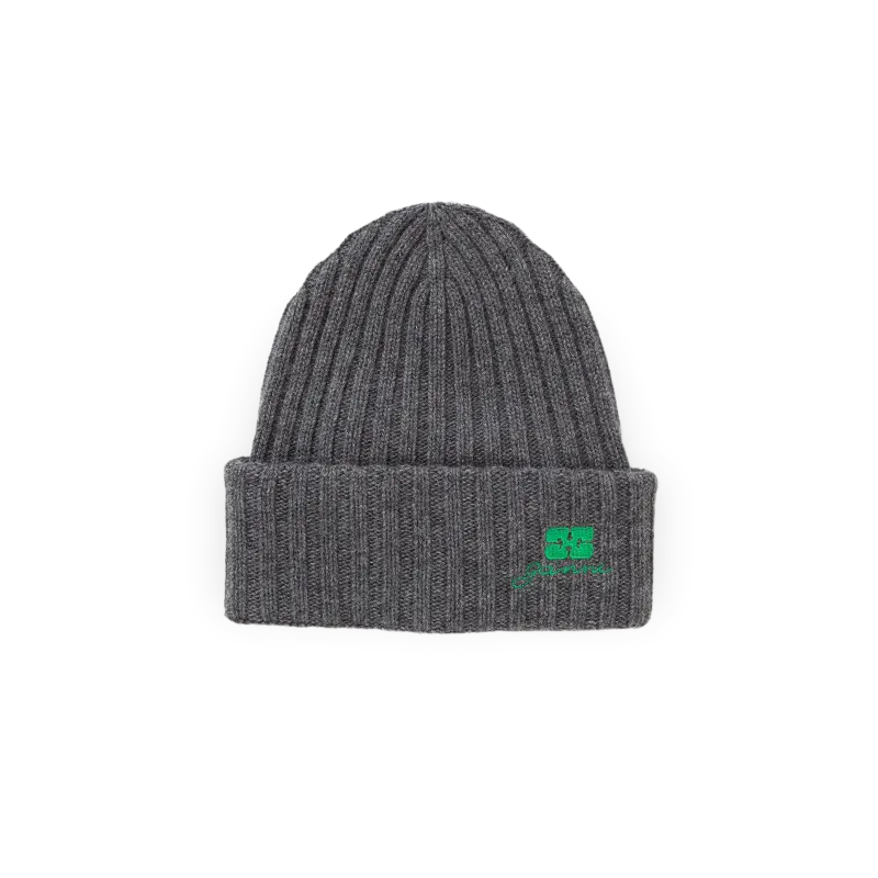 Ganni Core Future Wool Knit Beanie