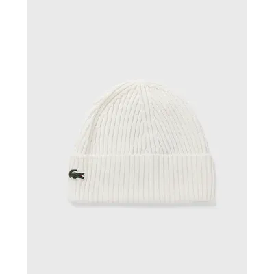 Lacoste Rib Knit Brushed Wool Beanie